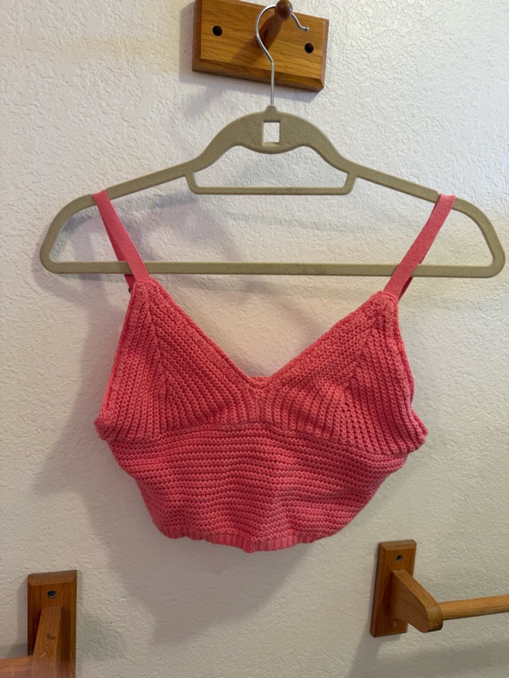 NWT Coral Hollister Co. knit crop top